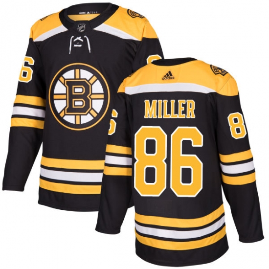 Men's Adidas Boston Bruins 86 Kevan Miller Authentic Black Home NHL Jersey