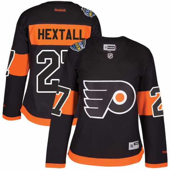 Women's Reebok Philadelphia Flyers 27 Ron Hextall Premier Black 2017 Stadium Series NHL Jersey