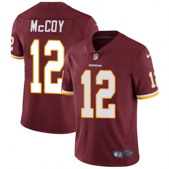 Men's Nike Washington Redskins 12 Colt McCoy Burgundy Red Team Color Vapor Untouchable Limited Player NFL Jersey