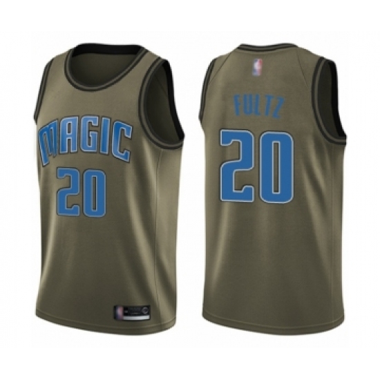 Youth Orlando Magic 20 Markelle Fultz Swingman Green Salute to Service Basketball Jersey