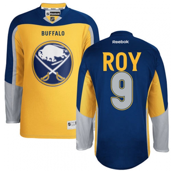 Men's Reebok Buffalo Sabres 9 Derek Roy Authentic Gold New Third NHL Jersey