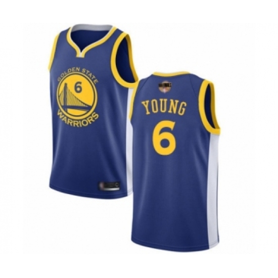 Men's Golden State Warriors 6 Nick Young Swingman Royal Blue 2019 Basketball Finals Bound Basketball Jersey - Icon Edition