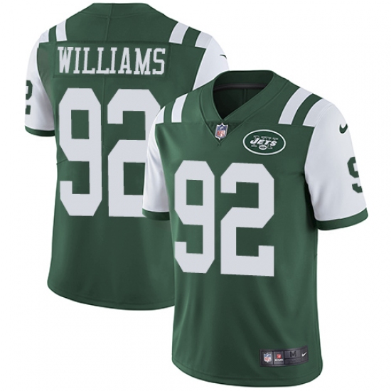 Youth Nike New York Jets 92 Leonard Williams Green Team Color Vapor Untouchable Limited Player NFL Jersey