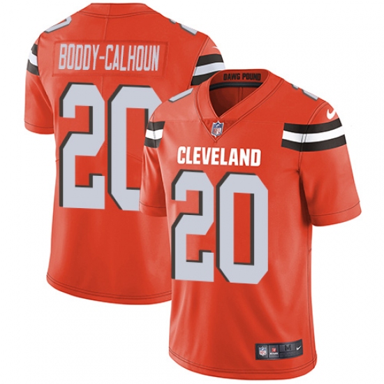 Men's Nike Cleveland Browns 20 Briean Boddy-Calhoun Orange Alternate Vapor Untouchable Limited Player NFL Jersey