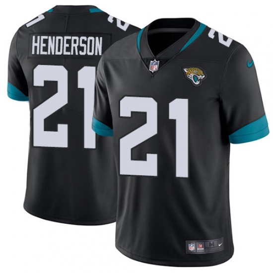 Men's Jacksonville Jaguars 21 C.J. Henderson Black Team Color Stitched Vapor Untouchable Limited Jersey