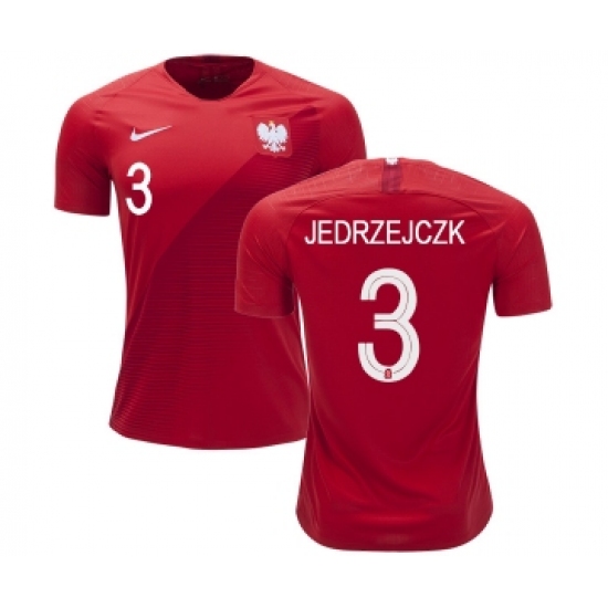 Poland 3 JEDRZEJCZK Away Soccer Country Jersey