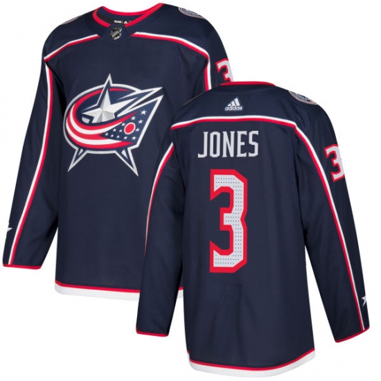 Men's Adidas Columbus Blue Jackets 3 Seth Jones Premier Navy Blue Home NHL Jersey