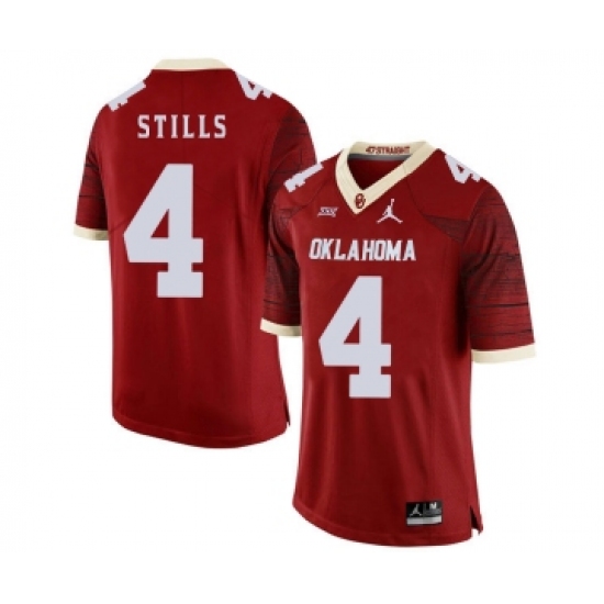 Oklahoma Sooners 4 Kenny Stills Red 47 Game Winning Streak College Football Jersey