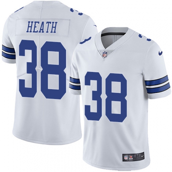 Youth Nike Dallas Cowboys 38 Jeff Heath White Vapor Untouchable Limited Player NFL Jersey