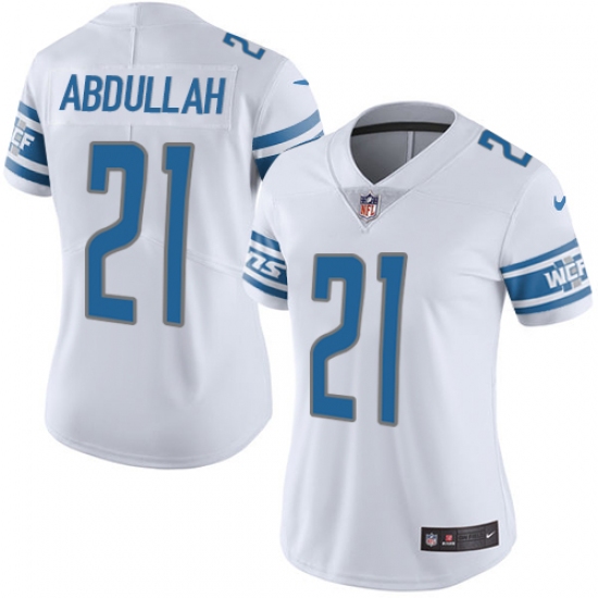 Women's Nike Detroit Lions 21 Ameer Abdullah Elite White NFL Jersey