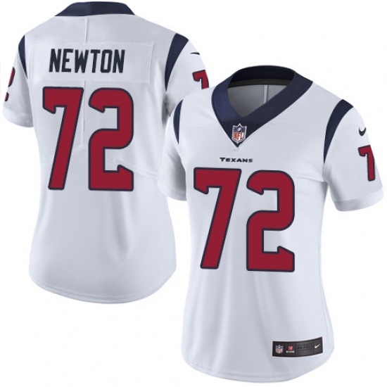 Women's Nike Houston Texans 72 Derek Newton Elite White NFL Jersey