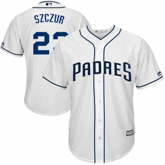 Youth Majestic San Diego Padres 23 Matt Szczur Authentic White Home Cool Base MLB Jersey