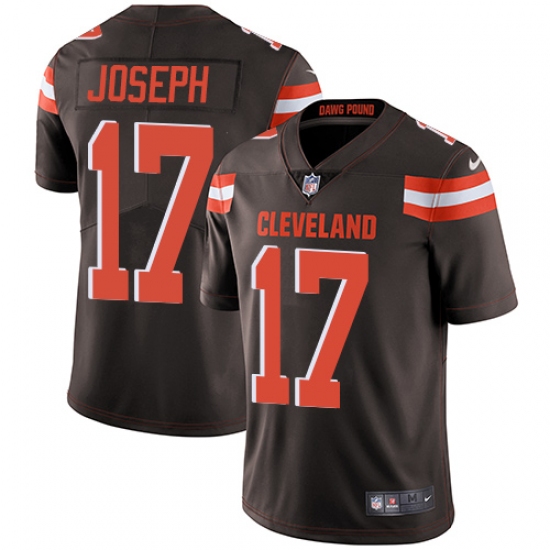 Men's Nike Cleveland Browns 17 Greg Joseph Brown Team Color Vapor Untouchable Limited Player NFL Jersey