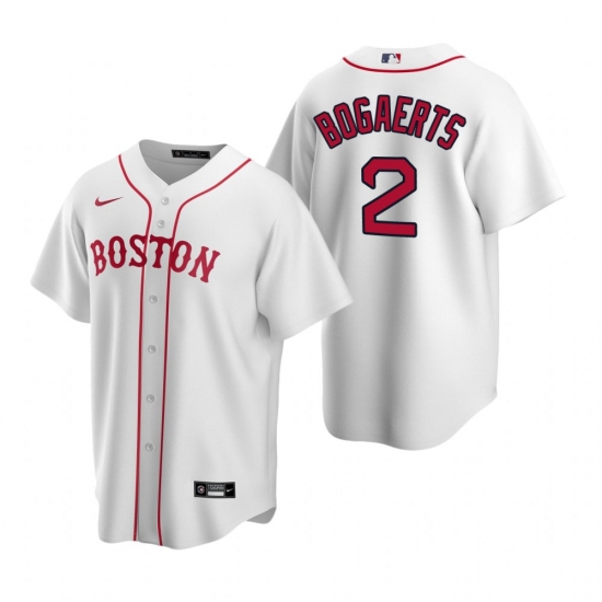 Men's Nike Boston Red Sox 2 Xander Bogaerts White Alternate Stitched Baseball Jersey