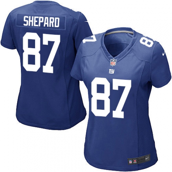 Women's Nike New York Giants 87 Sterling Shepard Game Royal Blue Team Color NFL Jersey