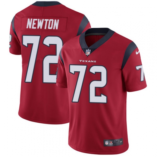 Men's Nike Houston Texans 72 Derek Newton Limited Red Alternate Vapor Untouchable NFL Jersey