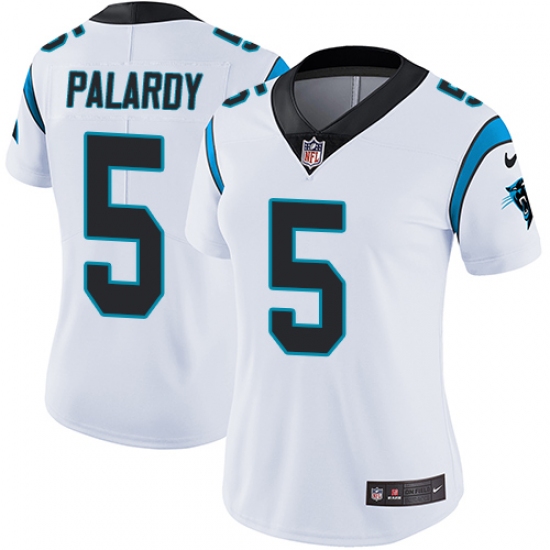 Women's Nike Carolina Panthers 5 Michael Palardy White Vapor Untouchable Elite Player NFL Jersey