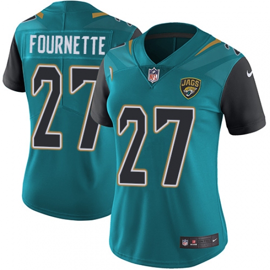 Women's Nike Jacksonville Jaguars 27 Leonard Fournette Teal Green Team Color Vapor Untouchable Limited Player NFL Jersey