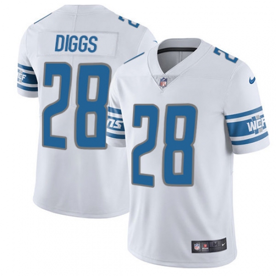 Youth Nike Detroit Lions 28 Quandre Diggs Elite White NFL Jersey