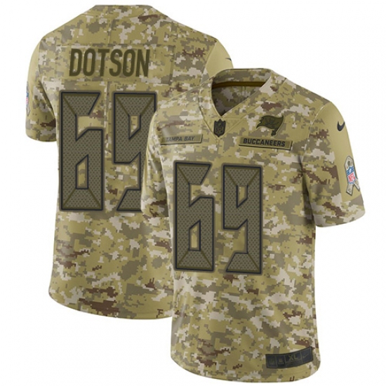Youth Nike Tampa Bay Buccaneers 69 Demar Dotson Limited Camo 2018 Salute to Service NFL Jersey