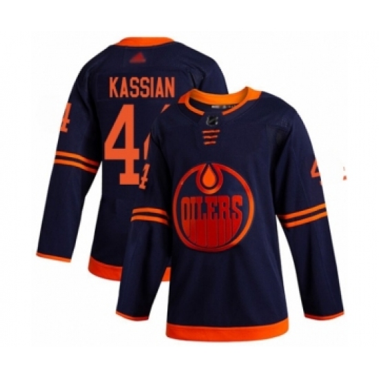 Youth Edmonton Oilers 44 Zack Kassian Authentic Navy Blue Alternate Hockey Jersey