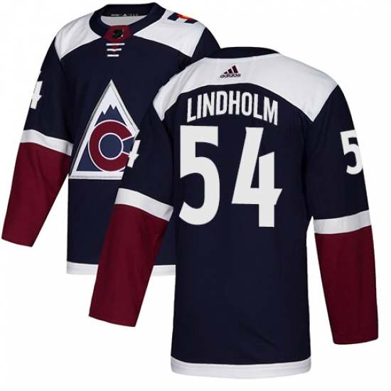 Men's Adidas Colorado Avalanche 54 Anton Lindholm Authentic Navy Blue Alternate NHL Jersey