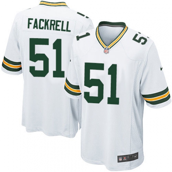 Men's Nike Green Bay Packers 51 Kyler Fackrell Game White NFL Jersey