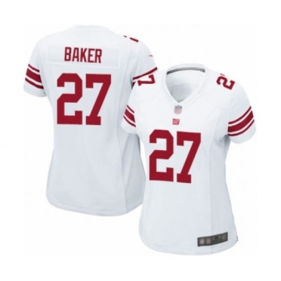 Women's New York Giants 27 Deandre Baker Game White Football Jersey