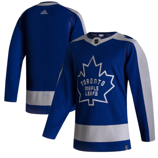 Men's Toronto Maple Leafs adidas Blank Blue 2020-21 Reverse Retro Authentic Jersey