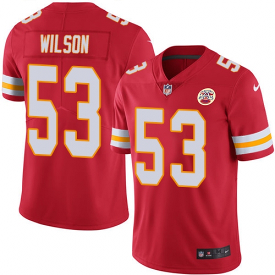 Youth Nike Kansas City Chiefs 53 Ramik Wilson Red Team Color Vapor Untouchable Limited Player NFL Jersey