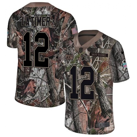 Men's Nike New York Giants 12 Cody Latimer Limited Camo Rush Realtree NFL Jersey