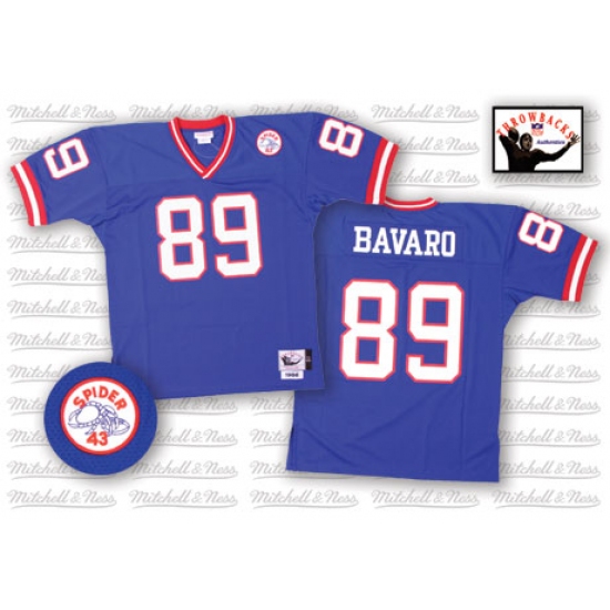 Mitchell and Ness New York Giants 89 Mark Bavaro Blue Authentic Throwback NFL Jersey