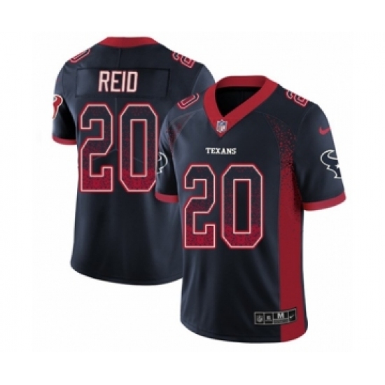 Youth Nike Houston Texans 20 Justin Reid Limited Navy Blue Rush Drift Fashion NFL Jersey