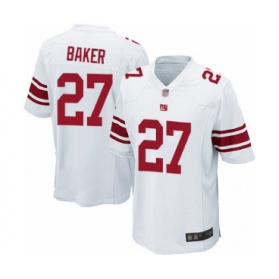 Men's New York Giants 27 Deandre Baker Game White Football Jersey