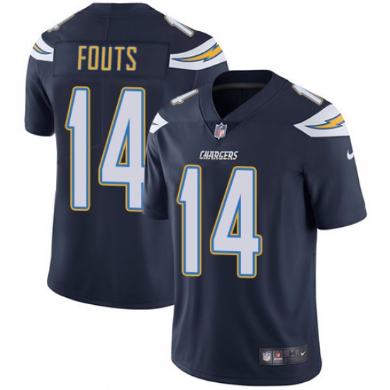 Youth Nike Los Angeles Chargers 14 Dan Fouts Elite Navy Blue Team Color NFL Jersey