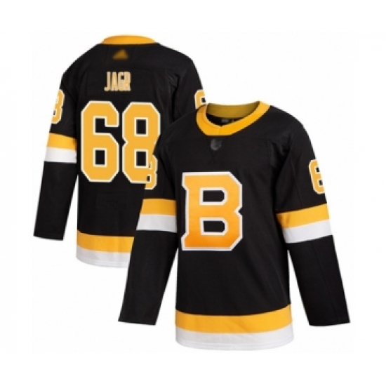 Men's Boston Bruins 68 Jaromir Jagr Authentic Black Alternate Hockey Jersey