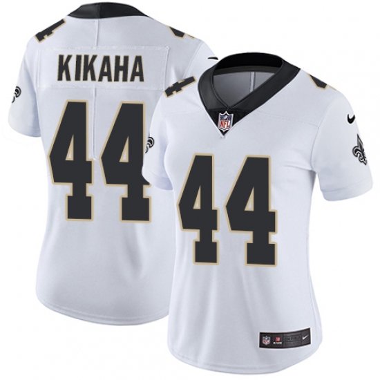 Women's Nike New Orleans Saints 44 Hau'oli Kikaha Elite White NFL Jersey