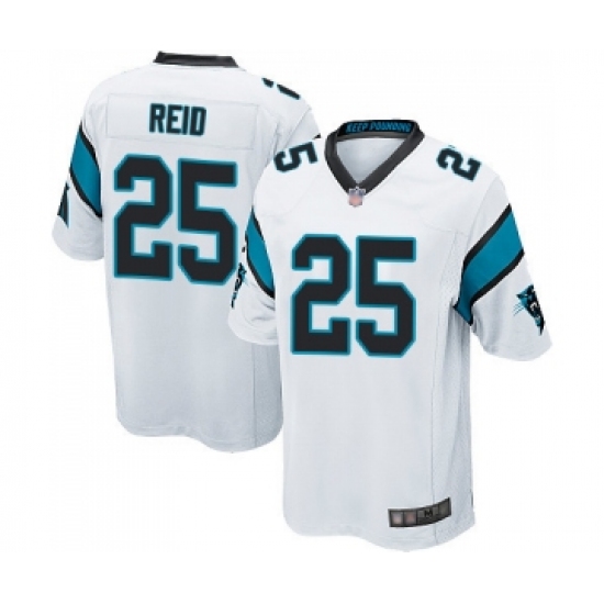 Men's Carolina Panthers 25 Eric Reid Game White Football Jersey