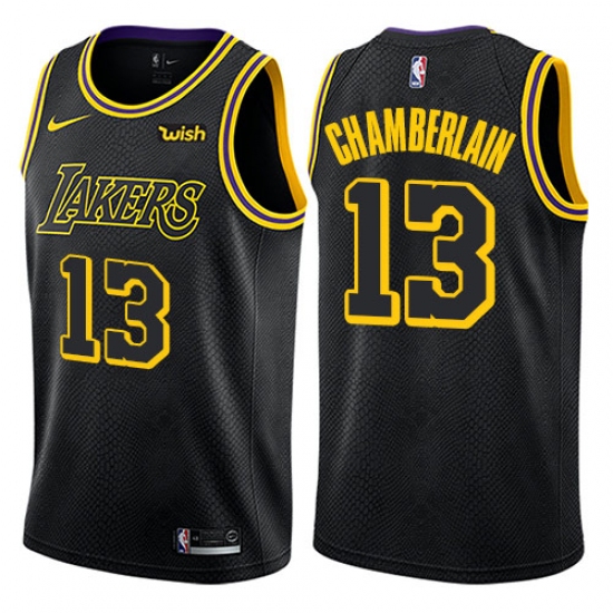 Youth Nike Los Angeles Lakers 13 Wilt Chamberlain Swingman Black NBA Jersey - City Edition