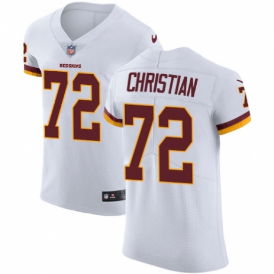 Men's Nike Washington Redskins 72 Geron Christian White Vapor Untouchable Elite Player NFL Jersey