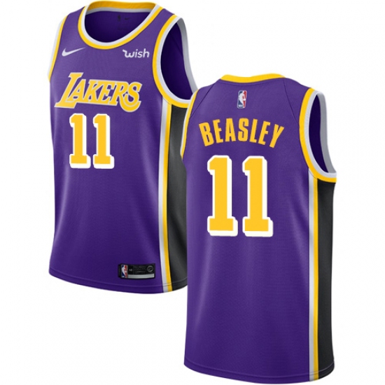 Youth Nike Los Angeles Lakers 11 Michael Beasley Swingman Purple NBA Jersey - Statement Edition