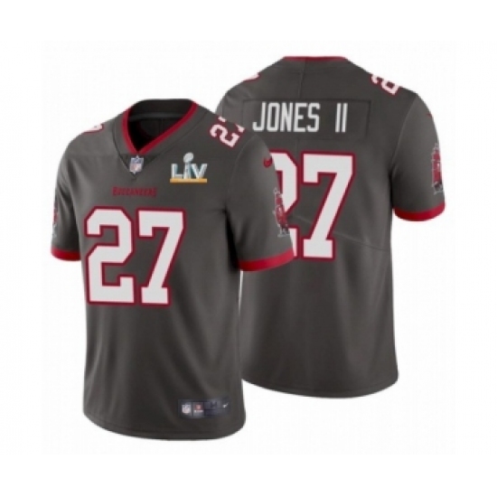 Men's Kansas City Chiefs 27 Ronald Jones II Pewter Super Bowl LV Jersey