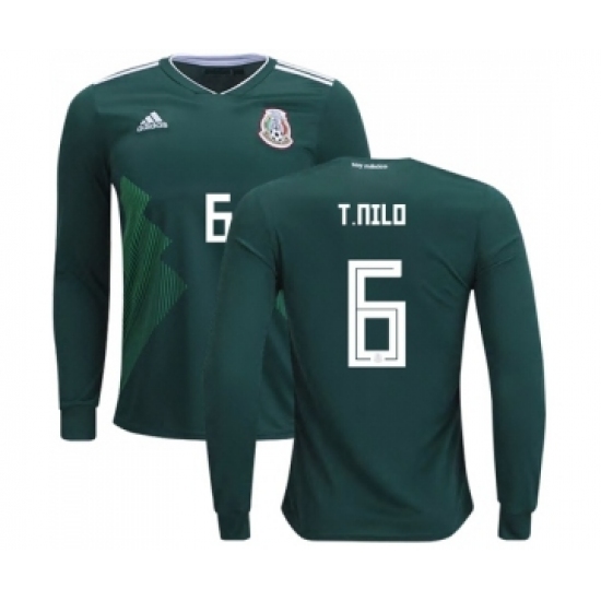 Mexico 6 T.Nilo Home Long Sleeves Soccer Country Jersey