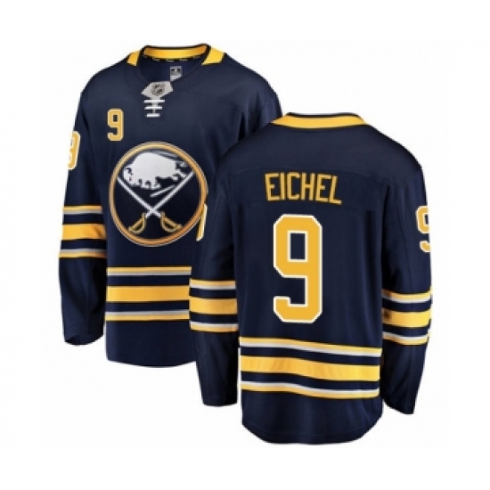 Men's Buffalo Sabres 9 Jack Eichel Fanatics Branded Navy Blue Home Breakaway NHL Jersey