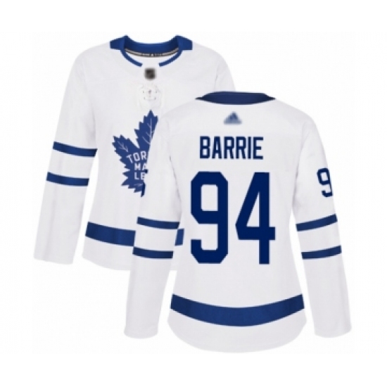 Women's Toronto Maple Leafs 94 Tyson Barrie Authentic White Away Hockey Jersey