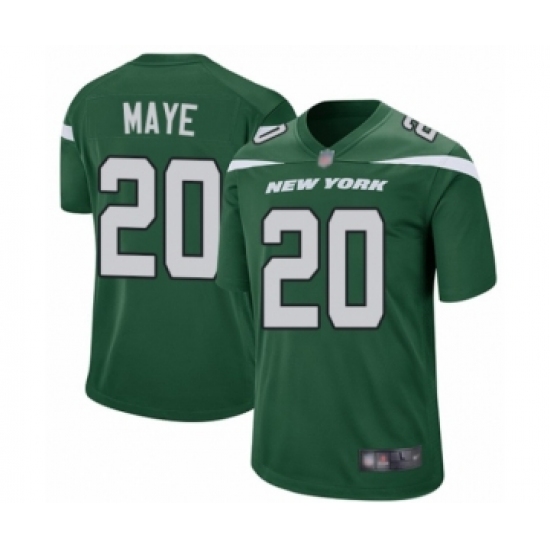 Men's New York Jets 20 Marcus Maye Game Green Team Color Football Jersey