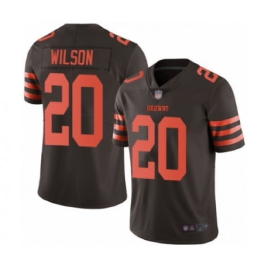 Men's Cleveland Browns 20 Howard Wilson Limited Brown Rush Vapor Untouchable Football Jersey