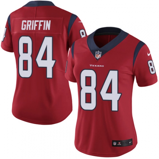 Women's Nike Houston Texans 84 Ryan Griffin Elite Red Alternate NFL Jersey