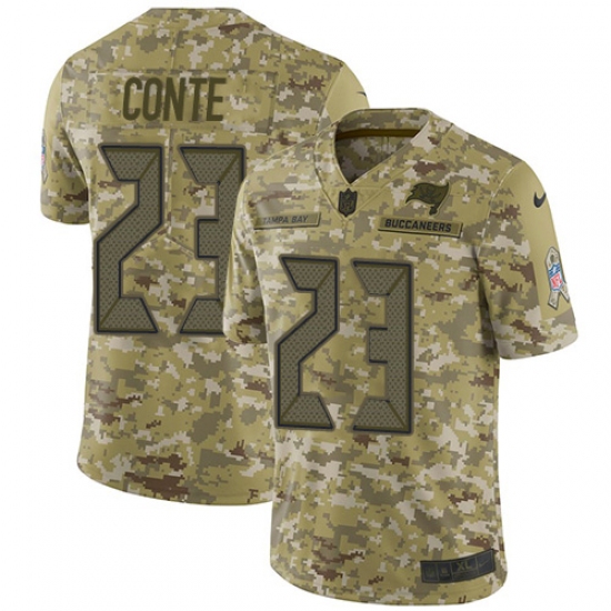 Youth Nike Tampa Bay Buccaneers 23 Chris Conte Limited Camo 2018 Salute to Service NFL Jersey