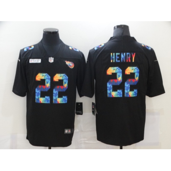 Men's Tennessee Titans 22 Derrick Henry Rainbow Version Nike Limited Jersey